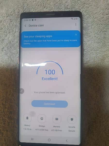 samsung note9 8/512 gb clear screen 5
