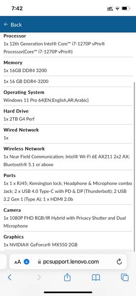 Lenovo ThinkPad T14, i7-12th, 32GB, 2TB, Touch 4