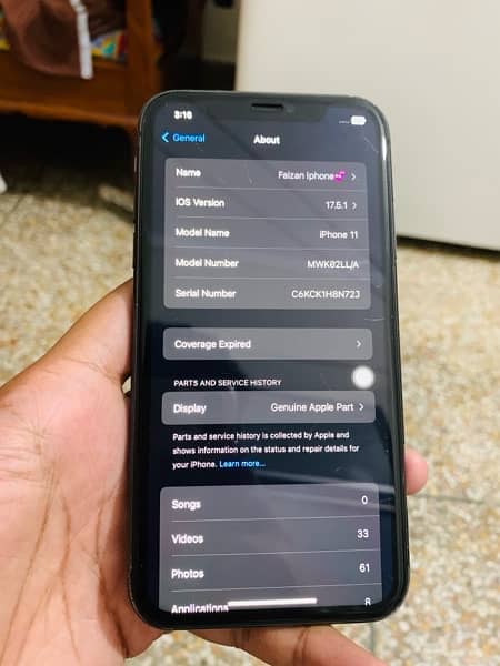 Iphone 11 Jv Non Active Sim Time 2 Month Available Battery Health 91% 7