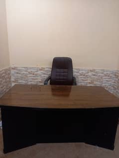 Office Table and boss chair in new condition