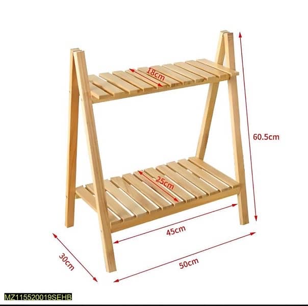 Wooden plant stand foldable 1