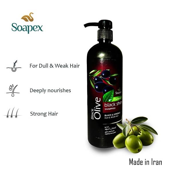 Original Soapex olive extract black hair shine shampoo 900grams 1