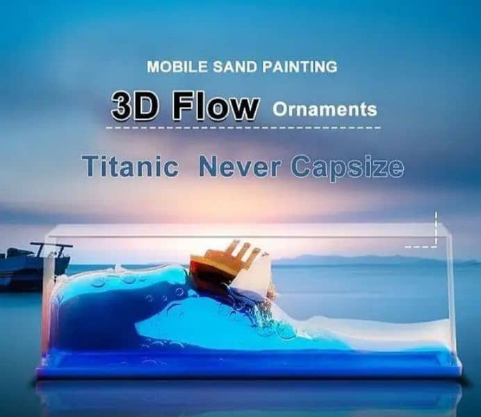 Cruise Ship Fluid Drift Bottle Desktop Ornament Titanic Creative Ship 0