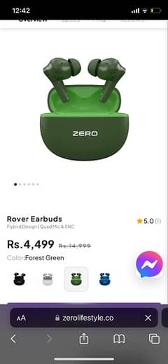 zero rover earbuds (brand new) (noise cancellation)