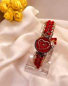 Bracelet Watch For Girls In Red color