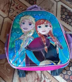 Elsa  Anna trolly school bag