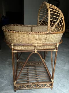 Cane bassinet with stand (customised and in excellent condition)