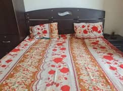 King size bed with spring mattress