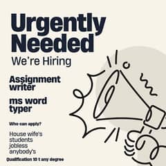 Assigment writting jobs available