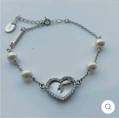 heart silver bracelet 0