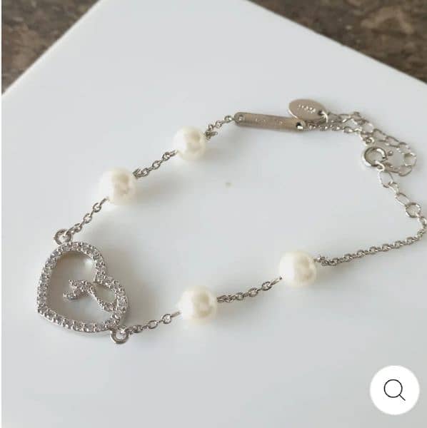 heart silver bracelet 1