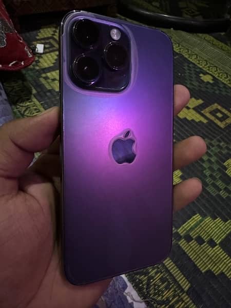 I phone 14pro Max Deep purple color 256gb 1