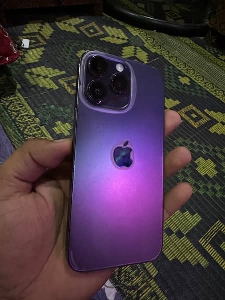 I phone 14pro Max Deep purple color 256gb 5