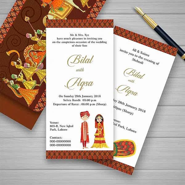 Customized Wedding Cards - Bid Pouches - Business Cards - Employee PVC 2