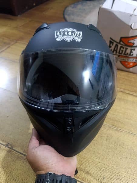 Eagle Star DOT Approved Dual Visor Helmet Matt Black 1