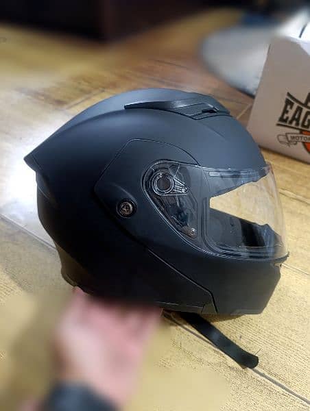 Eagle Star DOT Approved Dual Visor Helmet Matt Black 2