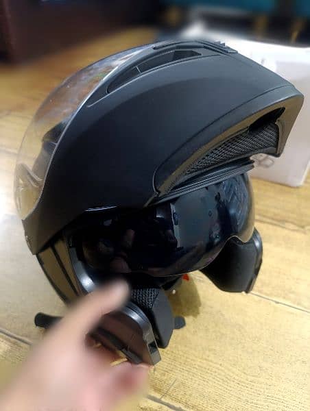 Eagle Star DOT Approved Dual Visor Helmet Matt Black 7