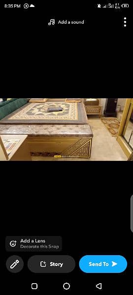 furniture set 5pieces 9/10 condition urgent sell. 2