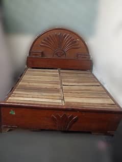 wooden old bed