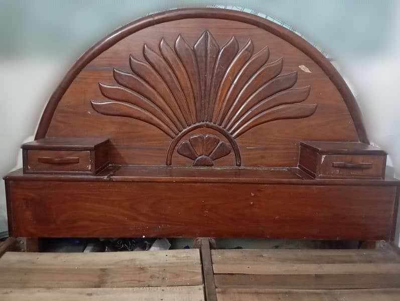 wooden old bed 1