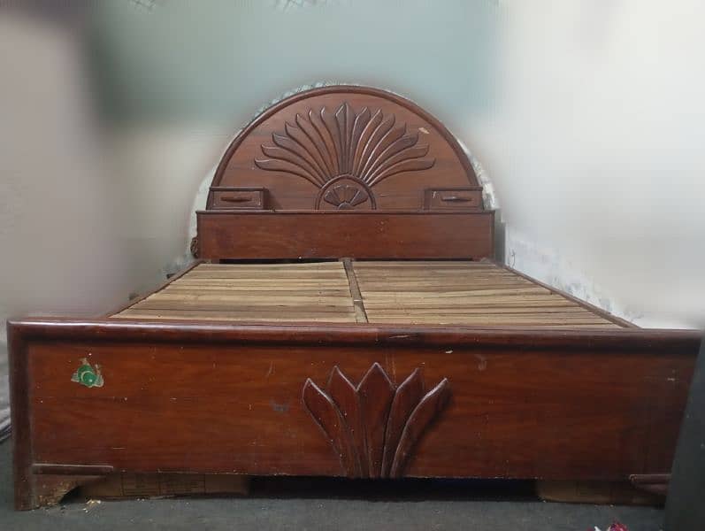 wooden old bed 2