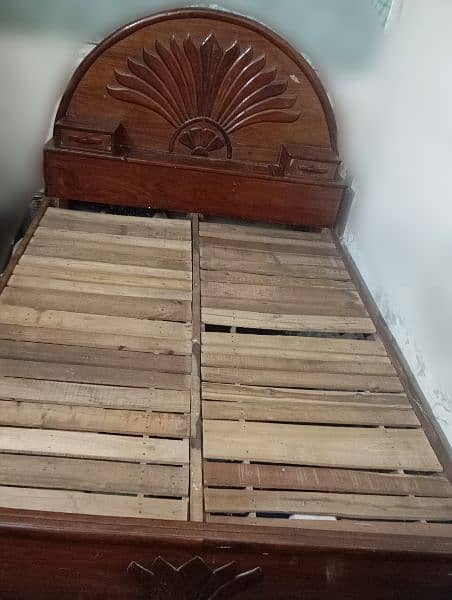 wooden old bed 3