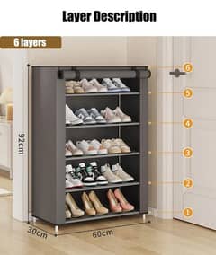 Shoe Cabinet Dustproof Fabric Organizer Simple Storage 0