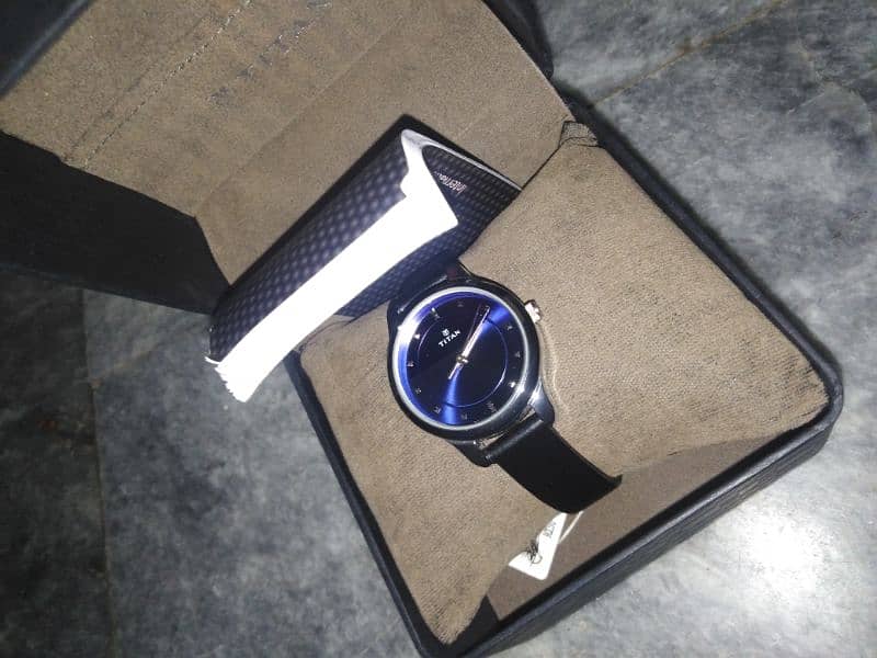 Titan watch for females NN2481SL08 watch with leather strap 3