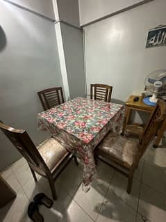 4 wooden chair dinning table for sale