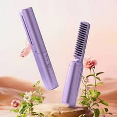 2 in 1 Travel Comb Cordless Rechargeable Hair Straightener