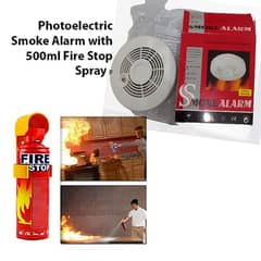 Wireless Smoke Alarm with 500ml Fire Stop Foam Spray