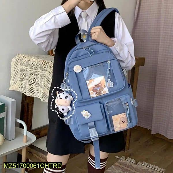 Girl's Nylon Casual Backpack 1