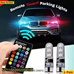 SMDs LED Car Parking Lights Bulbs Pair Remote Control