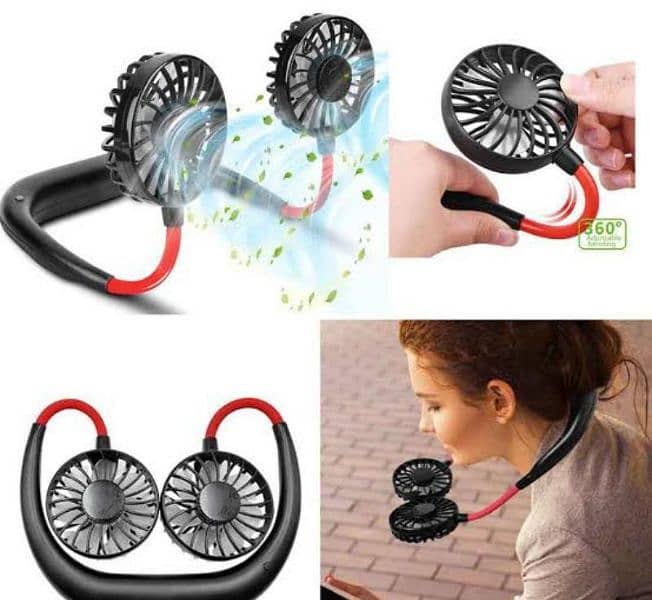 Portable Hanging Neck Fan Dc included 0