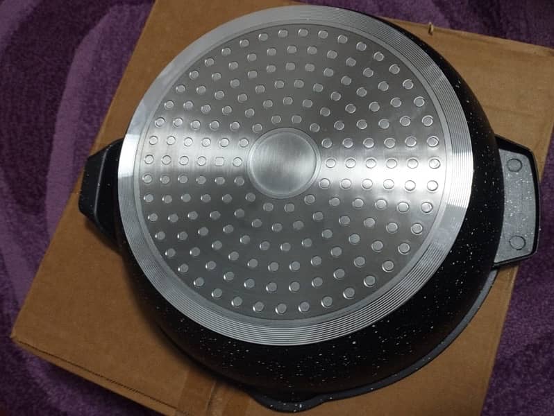 non stick pan with glass lid imported 9