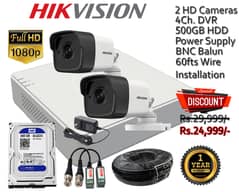 Hikvision 04 CCTV Cameras Price in karachi HD CCTV cameras Package