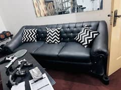 Heavy High Quality Buffalo Leather Sofa Set 6 seater 321
