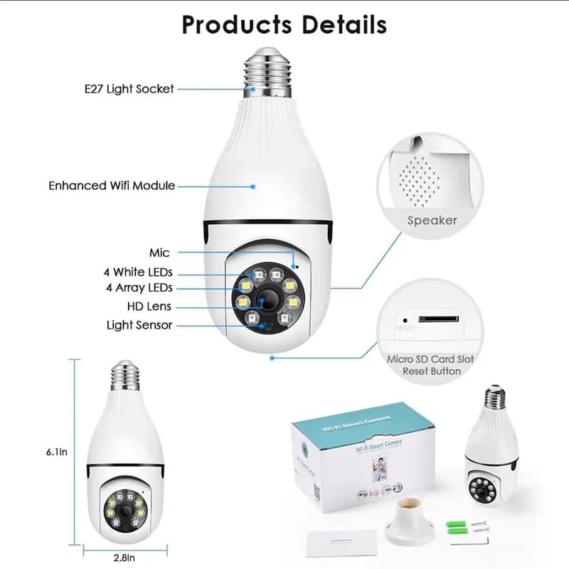 WiFi Smart Surveillance Camera | HD Lens, Night Vision, Motion Detect 1