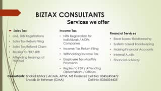 Tax and Financial Services