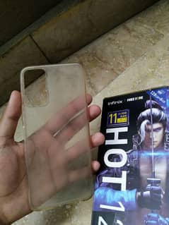 infinix hot 12 orignal box and charger and cover