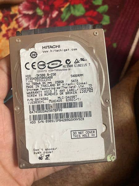 laptop hard disk 250 0