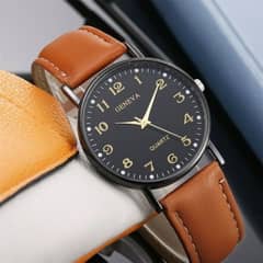 Elegant Brown Leather Watch - Perfect Condition, Timeless Style!