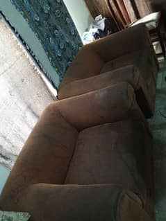 two 1 seater sofa set