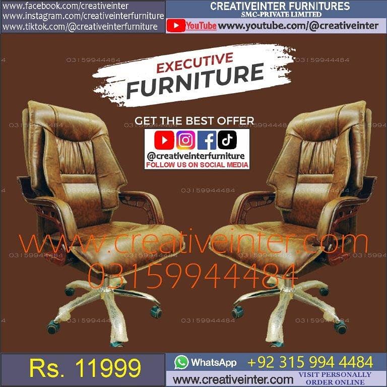 Executive Office chair table study desk guest sofa visitor mesh gamin 19