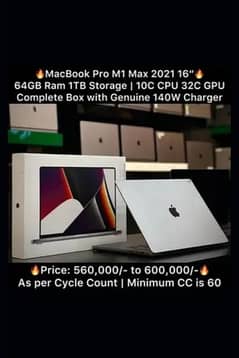 Macbook M1 Pro M1 Max 16 Inch 2021 64GB 1TB 32GB 512GB 16GB 2022