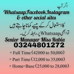 jobs available for male and female part time full time and home base