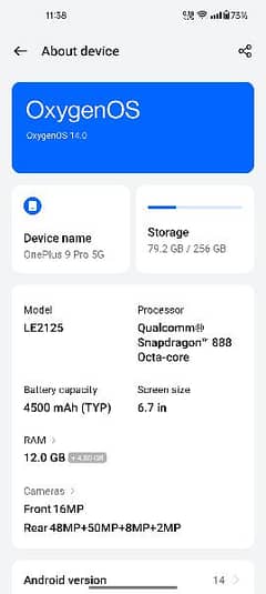 OnePlus 9 pro 5G, Global Variant, 12/256