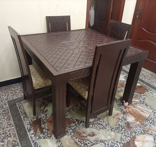 Dining Table / Square Shaped Dining Table / Home Furniture 1