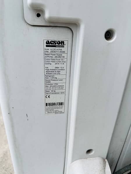 Original Acson 2 Ton split ac malaysian big heavy compressor 3