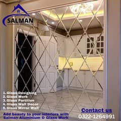 Glass Designing/SS Reeling/Office Partition/Shower Cabins/Led Mirror